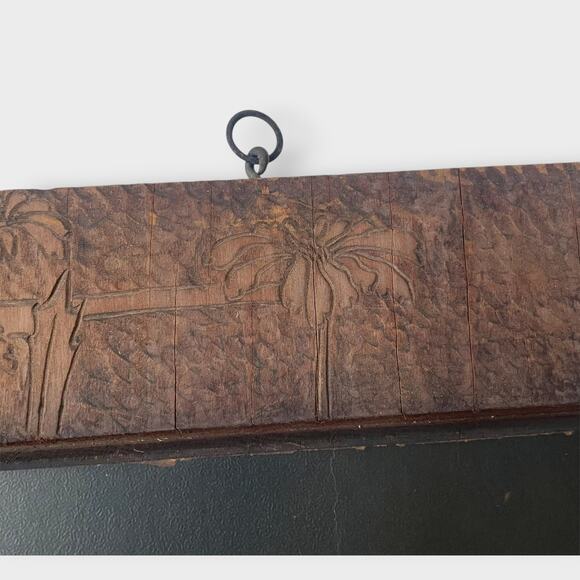 Antique Print 1903 Esther Hunt Chinese Girl Set Original Wood Frame Carved - Picture 12 of 13